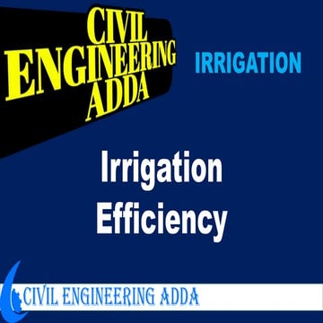 Irrigation efficiency