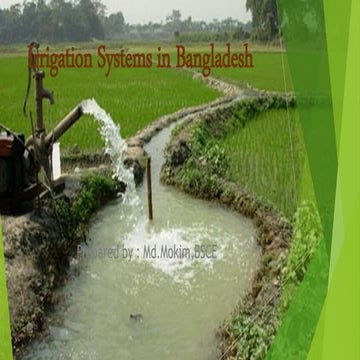 Irrigation systems in bangladesh