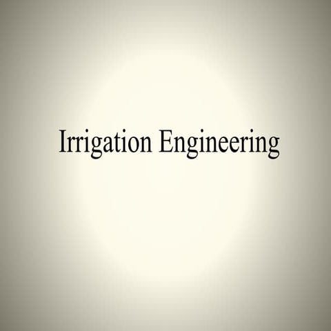 Types of Irrigation