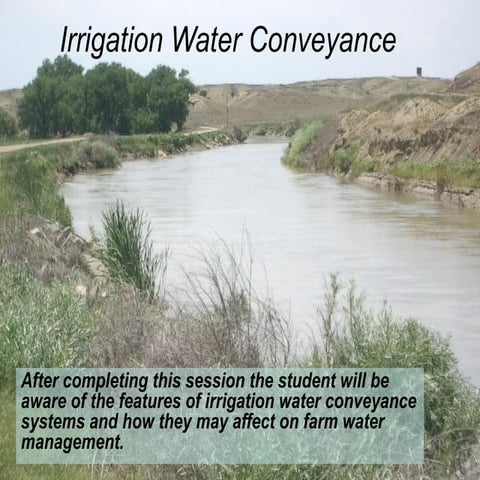 IrrigationWaterConveyance power point presentation