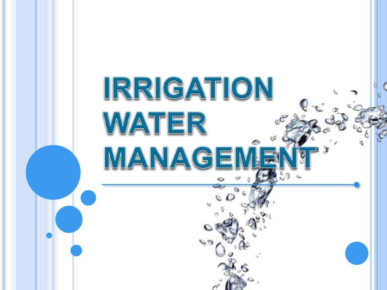 Irrigation water management