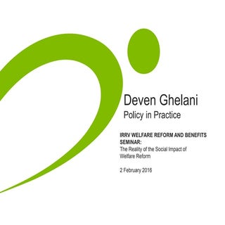 IRRV WELFARE REFORM AND BENEFITS SE...