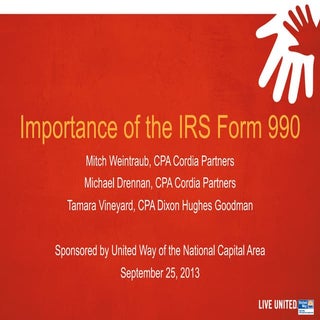 Importance of the IRS Form 990 (Sep...
