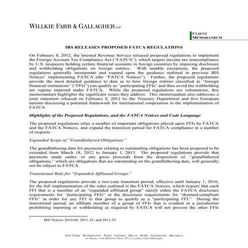 Irs fatca regulations