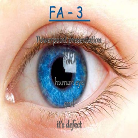 HUMAN EYE AND ITS DEFECTS