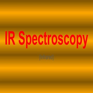Ir spectroscopy