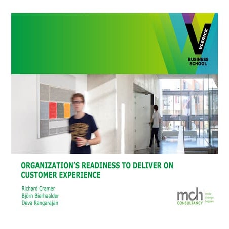 Organization’s readiness to deliver on customer experience