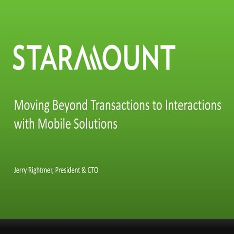 Mobile Engagement - Moving Beyond Transactions to Interactions