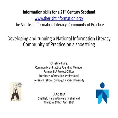 Developing and running a National Information Literacy Community of Practice ...