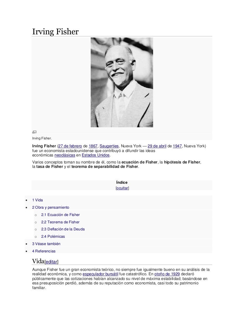 Irving fisher leer