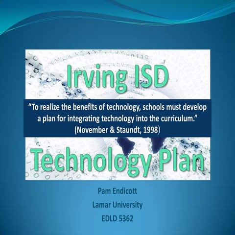 EDLD 5362 Technology Plan Assignment