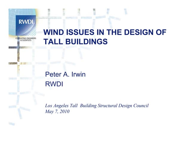 Wind Issues In The Design Of Tall Buildings Pdf Wind Issues In The Design Of Tall Buildings Pdf