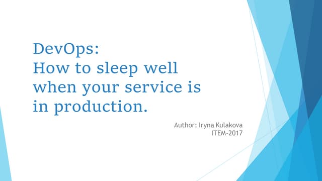 Iryna Kulakova   dev ops ITEM 2017