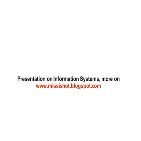 Information Systems Intro | PPT | Information Services Industry ...