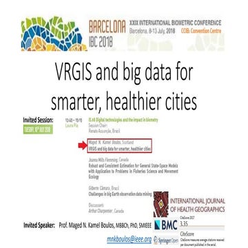 VRGIS and big data for smarter, healthier cities