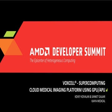 IS-4003, A Cloud Based Medical Imaging Platform Using APU, by Kovey Kovalan