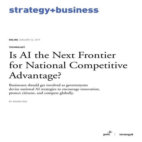 Is AI the Next Frontier for National Competitive Advantage?