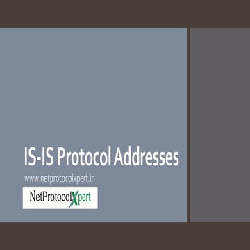 IS-IS Protocol Addresses