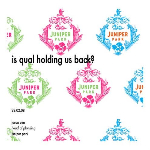 Is qualitative research holding us back?