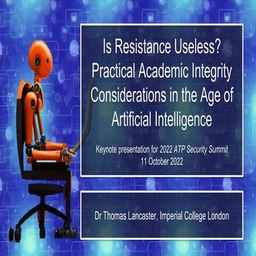 Is Resistance Useless? Practical Academic Integrity Considerations in the Age...
