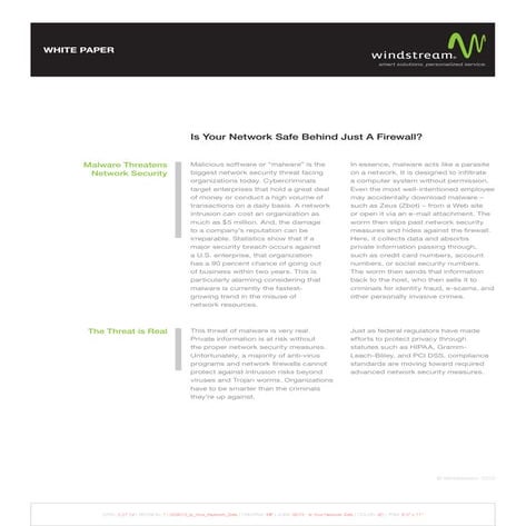 White Paper: Is Your Network Safe Behind Just a Firewall?