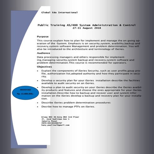 Pelatihan AS/400 | PDF