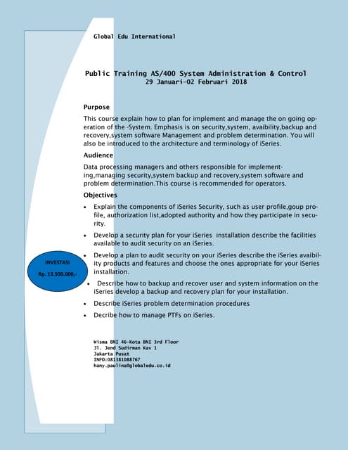 Pelatihan AS/400 | PDF