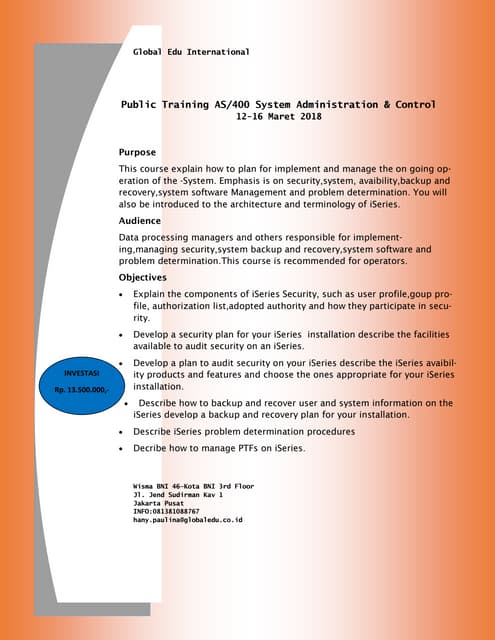Pelatihan AS/400 | PDF