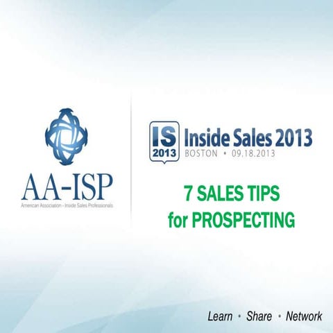 7 Sales Tips for Prospecting