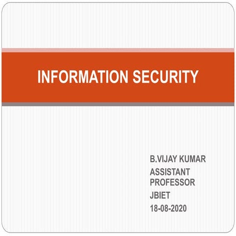 Information security PPT(Network security) | PPT