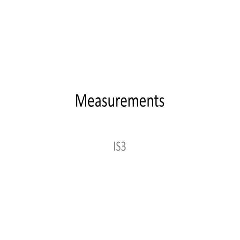 IS3 Measurements