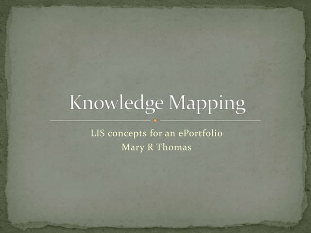Is590 eport. knowledge map 1