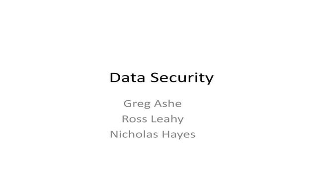 Is6120 data security presentation