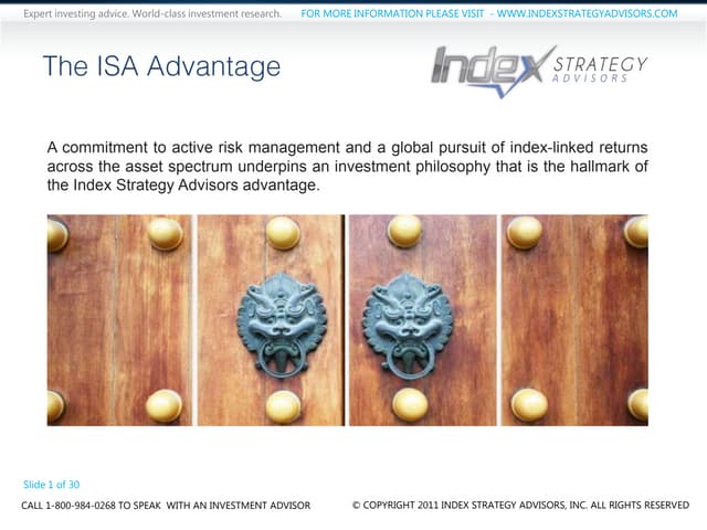 Why hire Index Strategy Advisors for your investments?