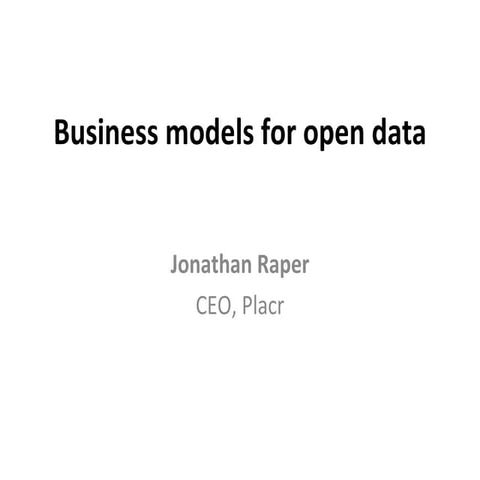 Irish Software Association/ Open Data Bisiness Models