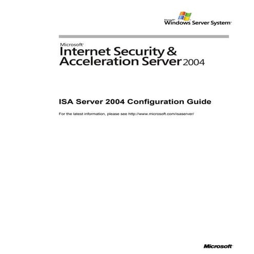 Isa2004 Configuration Guide