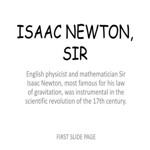 Isaac newton