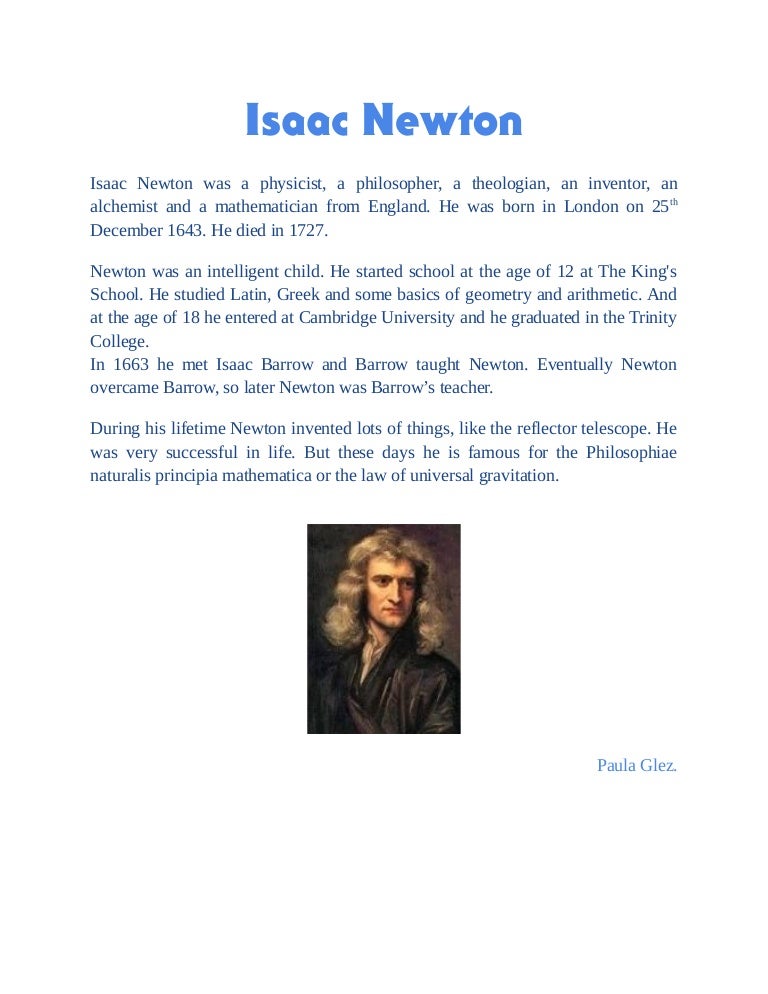 Isaac newton paula