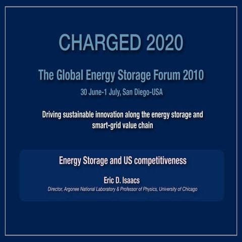 Energy Storage and US Competitiveness