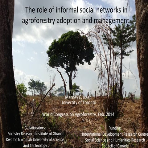 Session 5.6 The role of informal social networks in agroforestry adoption and...
