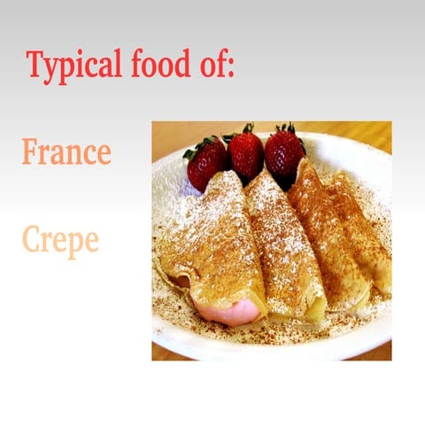 Crepes, Typical food of France