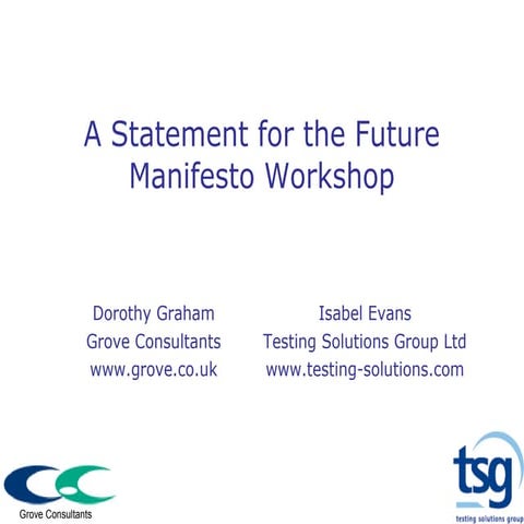 Isabel Evans - A Statement for the Future 