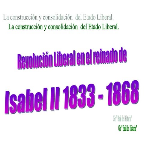 Formación del Estado Liberal. Isabel II