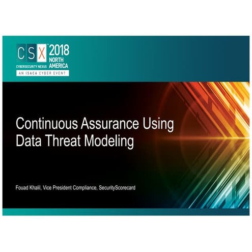 Isaca csx2018-continuous assurance