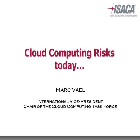 ISACA Cloud Computing Risks