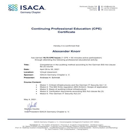 Isaca germany   cpe-bescheinigung - alexander knorr (2)