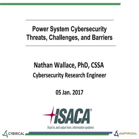 Power System Cybersecurity: Threats, Challenges, and Barriers 