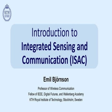 INTEGRATED COMMUNICATION AND SENSING Presentation.pptx