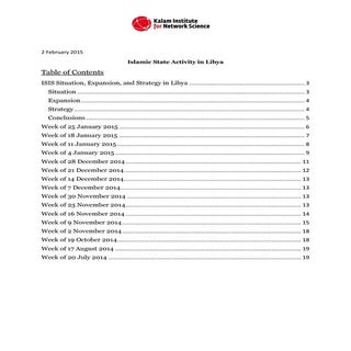 Islamic State Activity in Libya