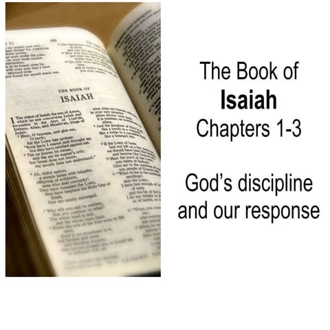 Isaiah 1 3, Gods Discipline And Our Response